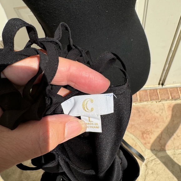 Charming Charlie, Black, Sleeveless, Blouse, Size Large - Picture 4 of 4